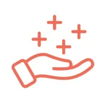 hand with plus symbols icon