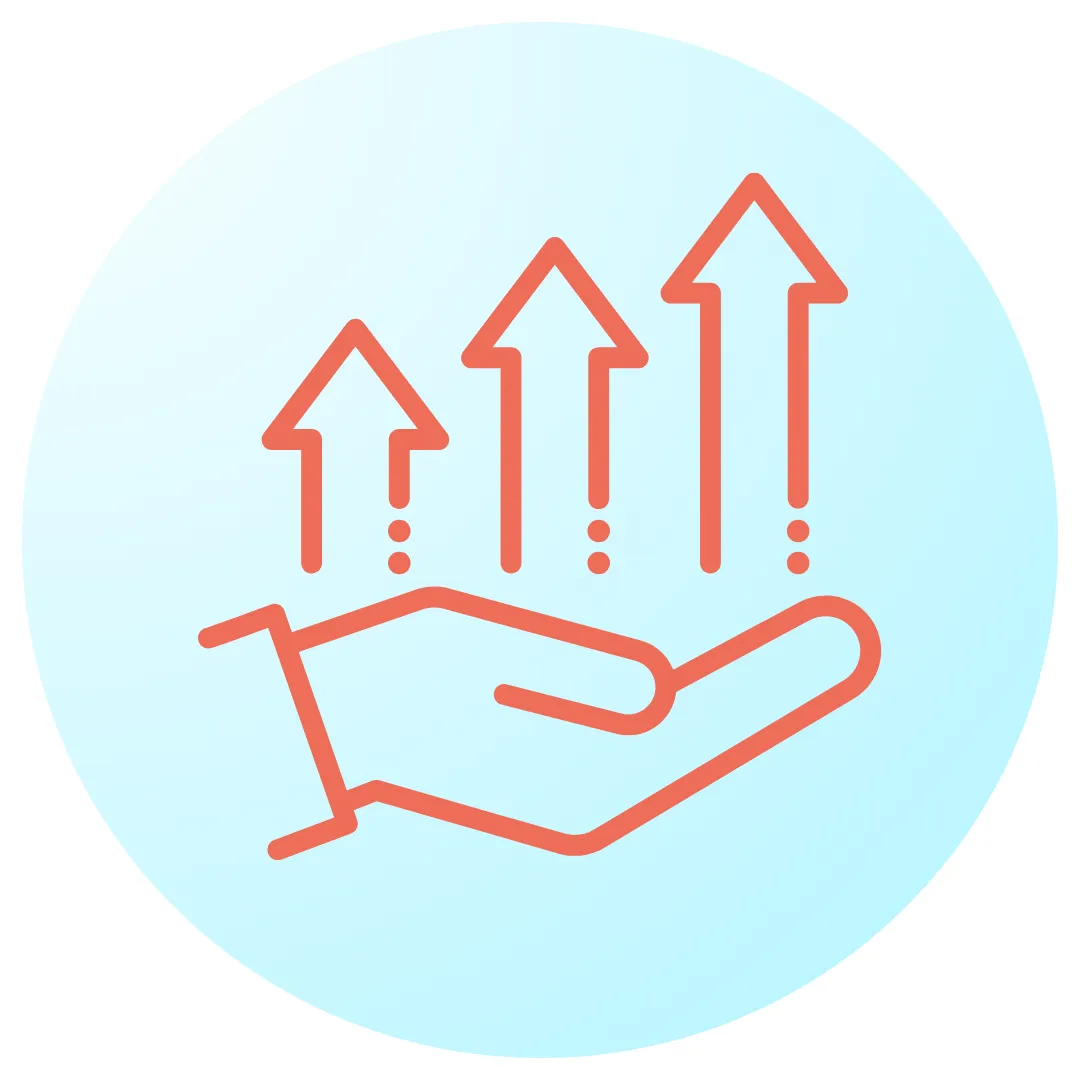 hand with stats icon